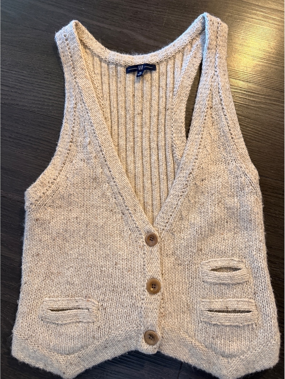 Vintage Gap Holiday 2008 Angora Wool Knit Vest M